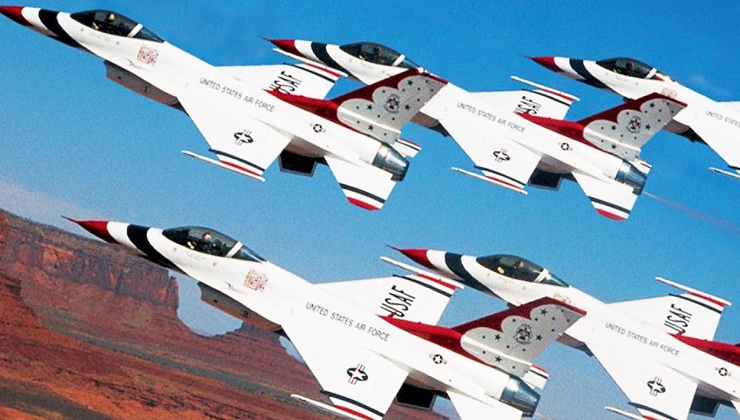 Massive F-16 Thunderbirds Refueling in the Sky – Boeing KC-135 Stratotanker.
