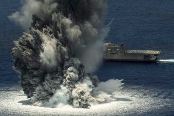 Watch the US Navy test out one of its Newest Ships by almost Blowing it Up