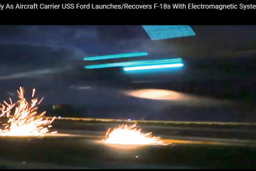 Watch Sparks Fly Everywhere as Carrier USS Ford Launches/Recovers F-18s with Electromagnetic Systems (Video)