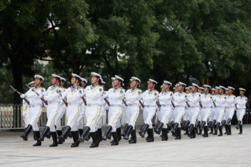 Daily training Chinese naval honor guard 2