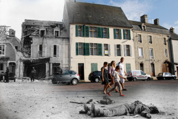 The Normandy Battlefield WW2 : Then and Now