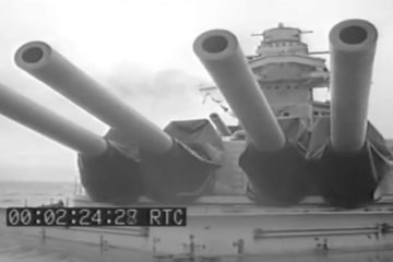 WW2 French Battleship Richelieu, Suez, Canal 1944