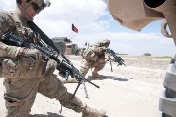 US Airborne Troops Counter Insurgent Ambush With A M249 MG and 40mm Grenades