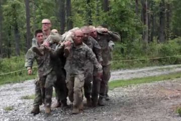 Ranger students tackle the Darby Queen Obstacle Course