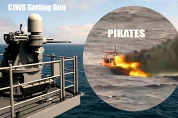 U.S. Navy ATTACKS Somali Pirates TARGETED With CIWS Gatling Gun & Mk-38 Chain Gun