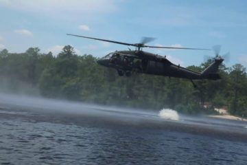 US Soldiers Jump from a Blackhawk Helicopter – Best Warrior Competition
