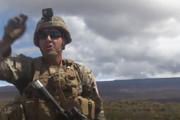 US Marines Squad live Fire Exercise