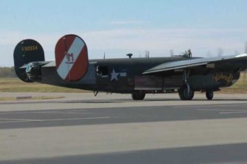 B-24 Liberator Warmup & TakeOff