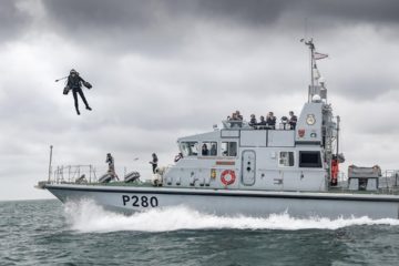 Royal Navy P280 Dasher Jet Suit Landing