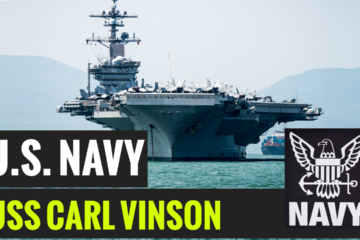 Mass Communication Specialist 3rd Class Nicholas Foley and Mass Communication Specialist 1st Class Zackary Landers perform a guided tour of the Nimitz-class aircraft carrier USS Carl Vinson (CVN 70).